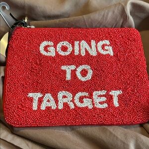 Beaded Red Statement Wristlet - 'Going to Target'